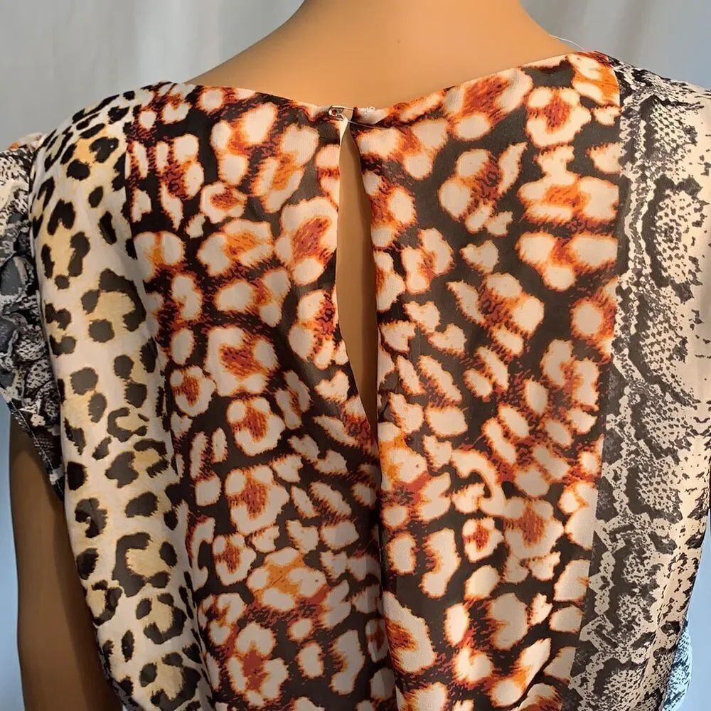 Express Leopard Print Mini Dress Large With Belt - Picture 6 of 13